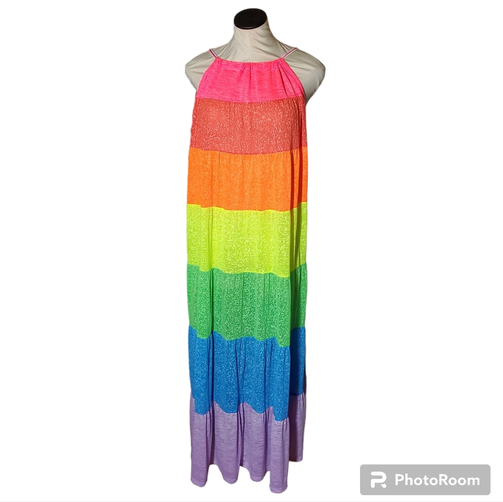 Pitusa Colorblock Maxi Halter Dress Standard Size (M/L/XL) (US sizes 6-14) - Picture 5 of 10